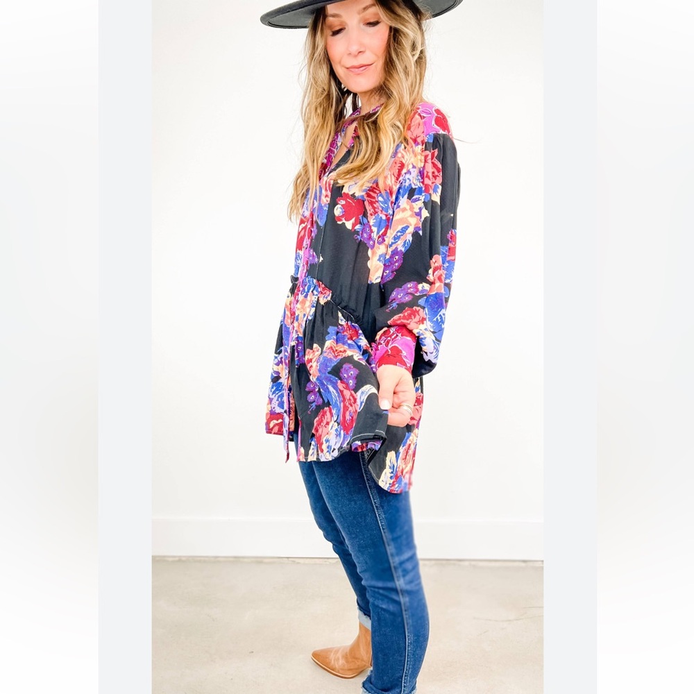 Free People | Brunch A Bunch Floral Tunic Sz S - Picture 3 of 13